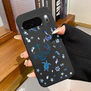 Oceanic Blessing Verse Pattern Rounded Edge Phone Case for Google Pixel 10 9 8 7 Pro A XL Shockproof Drop Protection Rugged Durable Liquid Silicone Cover Cellphone Protective