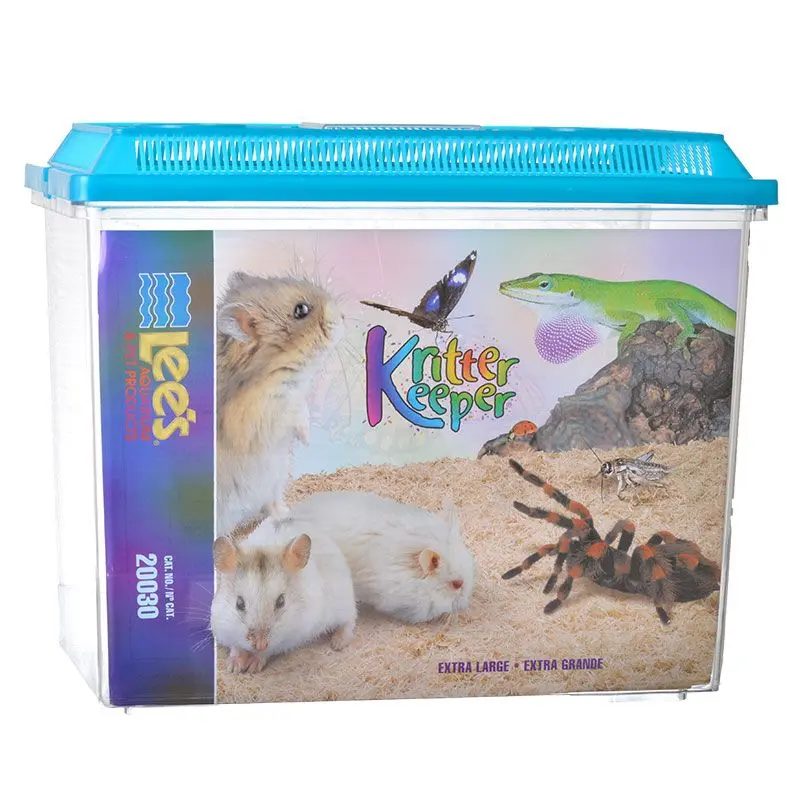 212 MAIN Lees Kritter Keeper with Ventilated Lid, Extra Large Assorted Colors Pet Cage - 15.87x8.37x12.08 in. Container