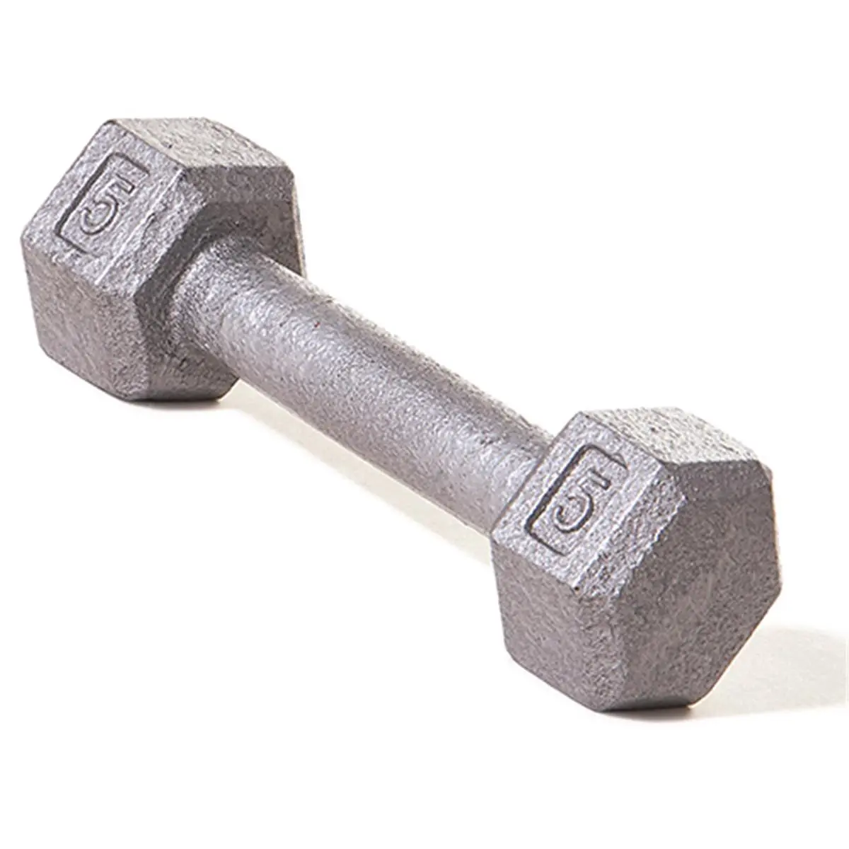 212 MAIN 5 lbs Hex Dumbbell, Single Weight with Straight Ergonomic Knurled Handle, Muscle Exercise Equipment for Weight Training, Dumbbells