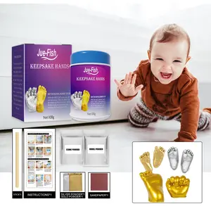 Jue-Fish Baby 3D Hand Mold Powder Children Full Moon Hundred Days Hand Foot Print Souvenir 3D Cloning Model Powder for Kids Memory Keepsake