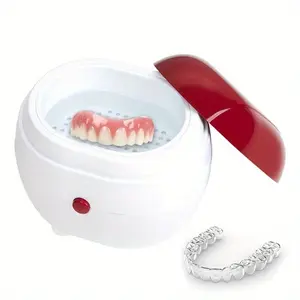 The Most Thoughtful Automatic Denture Cleaning Case with Filter, Portable and Effortlessly Clean and Protect Dentures, Braces, and Retainers