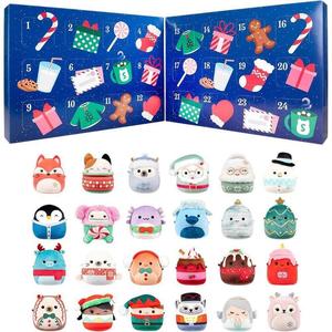 Squishmallows Original 24 Days of Micromallows Holiday Advent Calendar PVC Doll, Christmas Gift