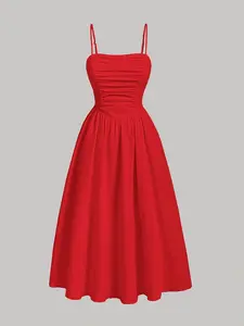 Women's Elegant Strapless Dress, Plain Pattern, Fitted Style, Perfect for Special Occasions, Timeless Elegance, Comfortable Fit