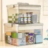 [Buy-1, Get-1-Free] 2pcs Double-Layer Transparent Medicine Organiser - Large-Cap. Household Portable Medical Storage Box with Handle for Families