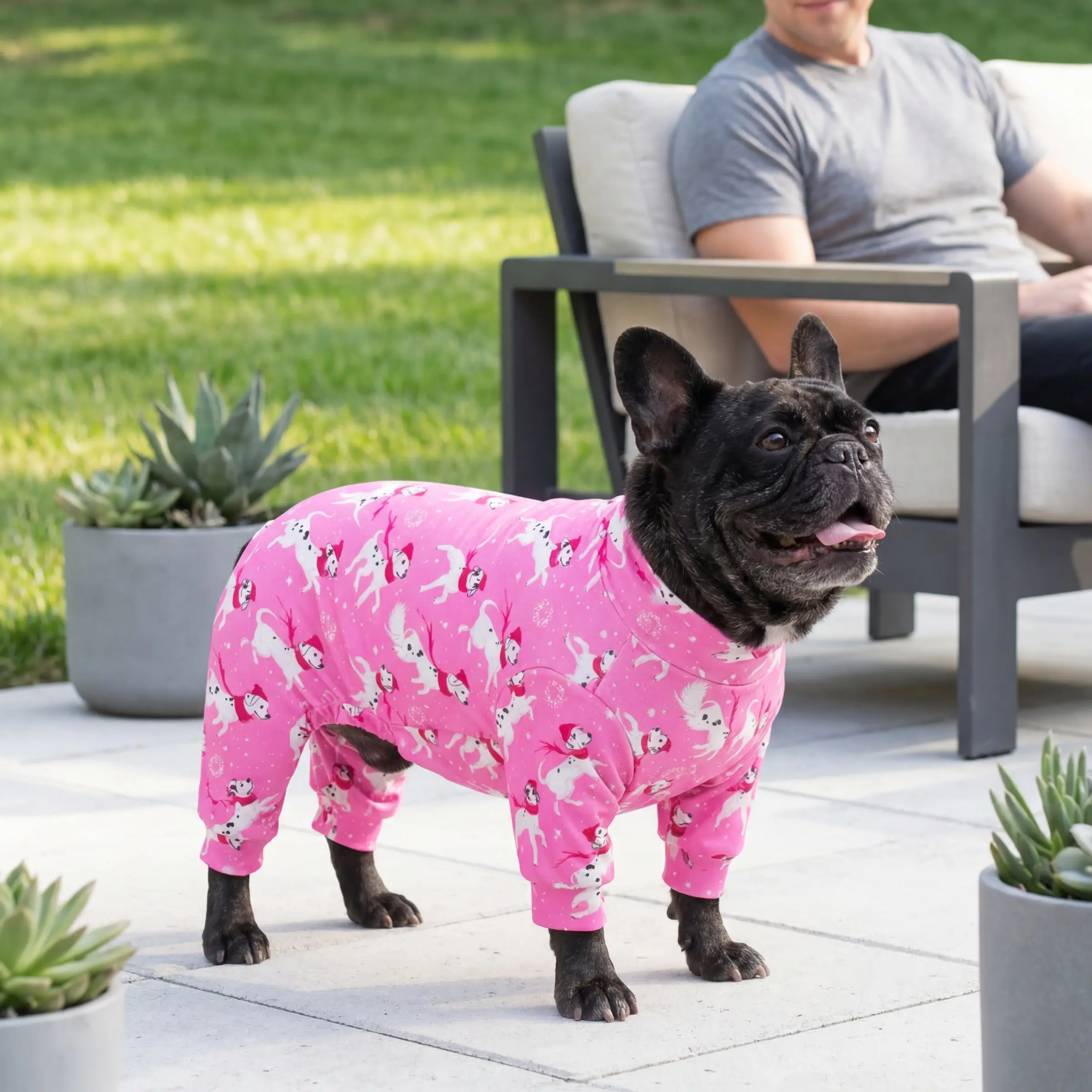 Dog Summer Shedding Hair Control Pajamas, Puppy Clothes, Breathable High Stretch Full Coverage, Anti Licking & Bug Protective Jumpsuit, All over Printing