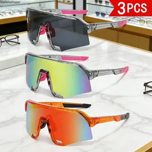 3-Pack Oversized Fashion Sunglasses for Men & Women, UV400 Protection HD Colorful Lenses, Trendy Lightweight Shades Perfect for Daily Wear, Travel, Beach & Outdoor Activities