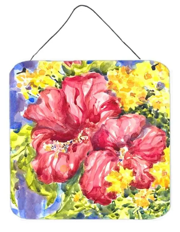Flower - Hibiscus Aluminium Metal Wall Or Door Hanging Prints