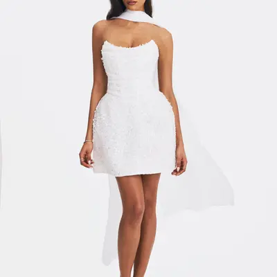 envie strapless mini dress white Gywneira Strapless Mini Dress White