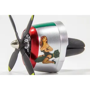 Varga Girl P-47 Air Freshener - Vintage Pin-Up Vent Clip & Car Accessories for Men, WWII Fighter Pilot Men's Car Accessory, Long Lasting Scent & Odor Eliminator for Car Interior