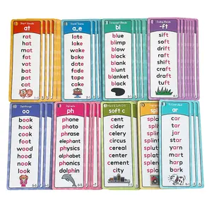 English Learning Flashcards for Vocabulary Reading, Essential Educational Toy for Kids, Fun Design to Learn Natural Spelling Rules