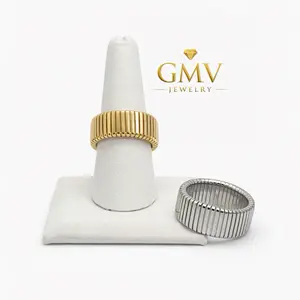 GMV Jewelry Imperial Flex Ring 14k Gold Plated Luxury Jewelry for Women Elegant and Versatile Design