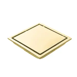 6 Inch Square Shower Floor Drain, 304 Stainless Steel Tile Insert Floor Drain with Removable Grate Cover, Corrosion Resistant Shower Drain for Bathroom Kitchen Laundry Room Basement Garage Swimming Pool