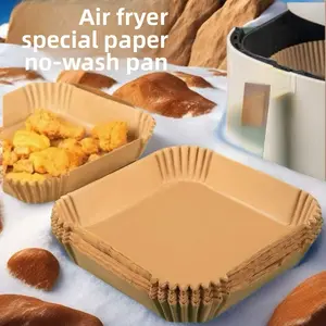 Square Air Fryer Disposable Paper Liners – Non-Stick Food-Grade Parchment Liners for  Baking Tray & Air Fryer Cooking