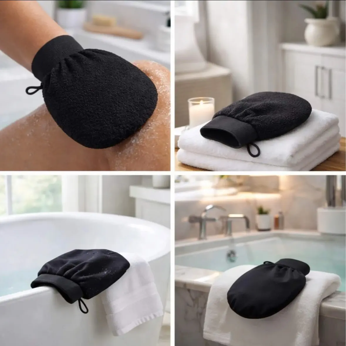 Exfoliating Mitt Scrub Glove Preparation Shower Scrub
