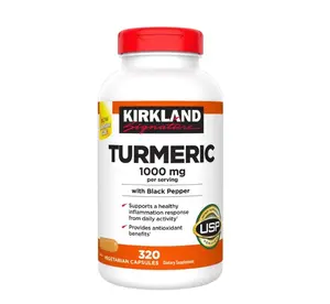 Kirkland Signature Turmeric 1000 mg, 320 Vegetarian Capsules Dietary Supplement Fitness