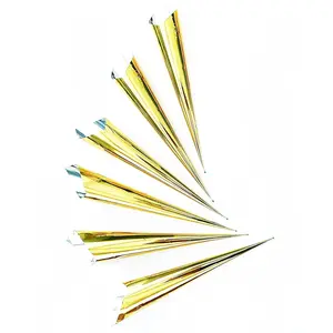6 Pack Empty Hand Rolled Cellophane Cones for Henna Jagua Applicators Dispenser Ideal for Henna Tattoo and Cake Decorating Art Craft Colors May Vary