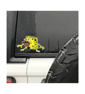 SPONGEBOB CRAZY COLOR MEME PRINTED FUNNY DECAL CAR TRUCK WINDOW STICKER PRANK JOKE