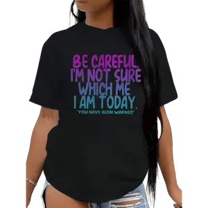 Lightweight Black Cotton Tee for Women – Comfortable Graphic Shirt