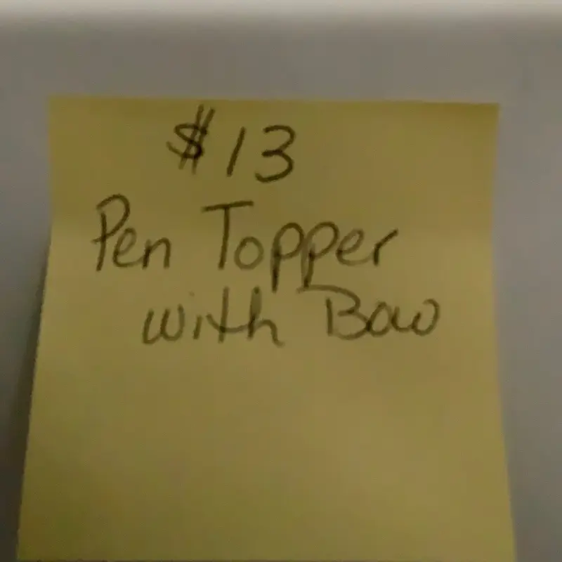 $13 Pen with Bow and Topper