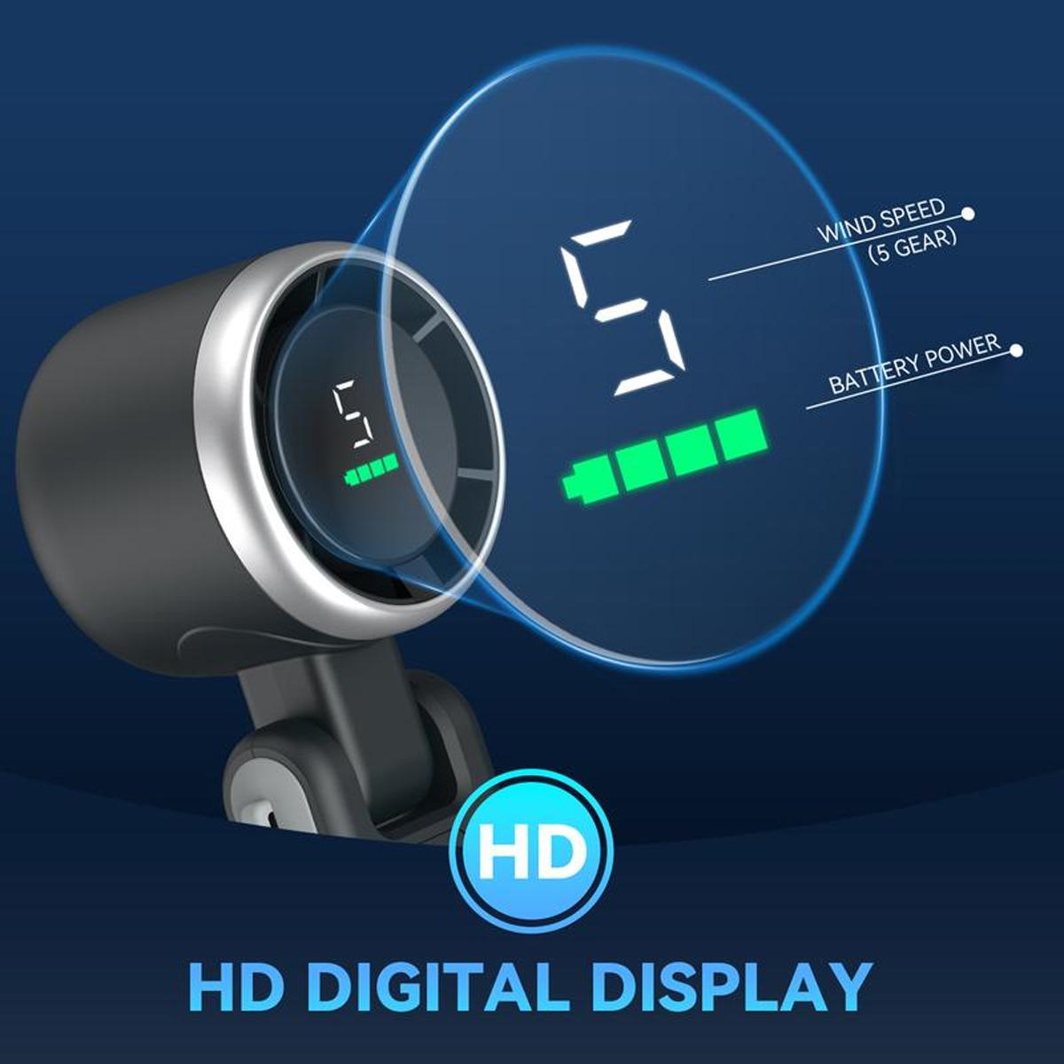 Portable Handheld Turbo Fan, 5 Gear Wind, Up to 10 Working Hours, 3 IN 1 Hand Fan Rechargeable with Air Turbo Tech Cooling Fan for Outdoor Activities, Travel, Working, Summer Gift