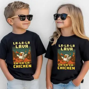 Youth and Adult shirt Lava Chicken T-Shirt, Graphic Tees For Boys, Minecraft Cotton Graphic Tees, Gamer Gift, Boys & Girls Birthday Tee, Youth Boys Clothes, Kids Clothing