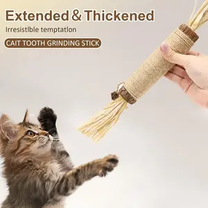 2 Pcs Natural Huge Silvervine Sticks Cat Toys - Large Catnip Toys Indoor Cats Interactive Matatabi Dental Care Teething Chew Toys for Cats and Kittens Who Love to Chew : Pet Supplies
