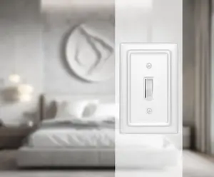 Architectural Toggle Light Switch Wall Plate - White