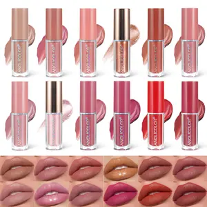 Matte Lip Makeup Set, 12 Pieces Natural Long Lasting Easy Color , gloss lipgloss lipstick cosmetic glossy lip care