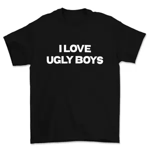 I Love Ugly Boys Graphic Tee – Kayla Malecc Clothing Line Funny Unisex Shirt, Casual Tee, Trendy Clothing, Graphic Tees Women Classic Cotton
