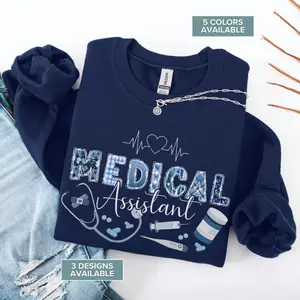 Medical Assistant Crewneck Sweatshirt | Cute MA Office Staff Gift