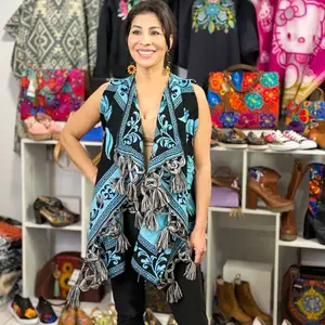 Chalecos de $35 - Hand Embroidered in Mexico, Vibrant Mexican Floral Design, Comfortable & Colorful, One-of-a-Kind Artisanal clothin chaleco rebozo chaleco artesanal