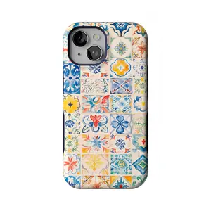 Casely iPhone 15 Case | Dolce Vita | Tuscan Tiles | Bold Protective Design | Compatible with MagSafe