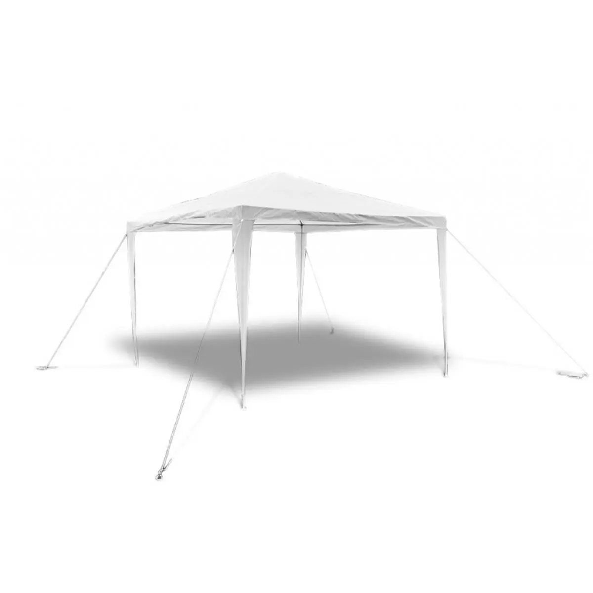 212 MAIN White Square Gazebo Tent with Heavy Duty Corrosion-Resistant Steel Frame for Festivals, Weddings, and Parties, Outdoor Shade Solutions, 9.8' X 9.8', Water Resistance Tents, Garden Gazebo, Sports, Watch Party, Steel & Pe, Waterproof Roof, Full-Siz