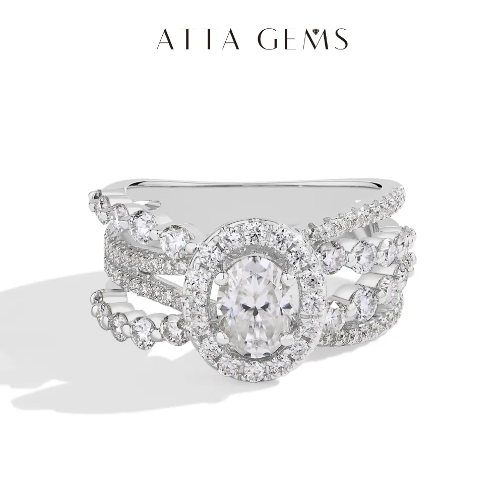 Women's 1 CT Oval Cut D Color VVS1 Clarity Synthetic Moissanite Ring, Fashion Stackable Ring, Luxury Shine Jewelry Accessory, Wedding Engagement Gift R249, Fashion Stackable Rings summerwins