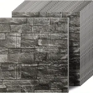 New 40 PCS XPE Foam 3D Wall Panels - Peel and Stick, Faux Brick Design, Durable Polyvinyl Chloride Material, Uncharged, Easy Installation, for Bedroom, Stairs, Kitchen Decoratio