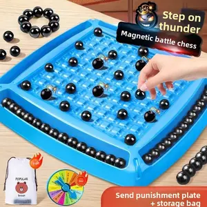 Fun Magnetic Battle Chess Sensory Chess Magnetic Beads Parent-Child Interactive Holiday Play Toy Educational Family Game
