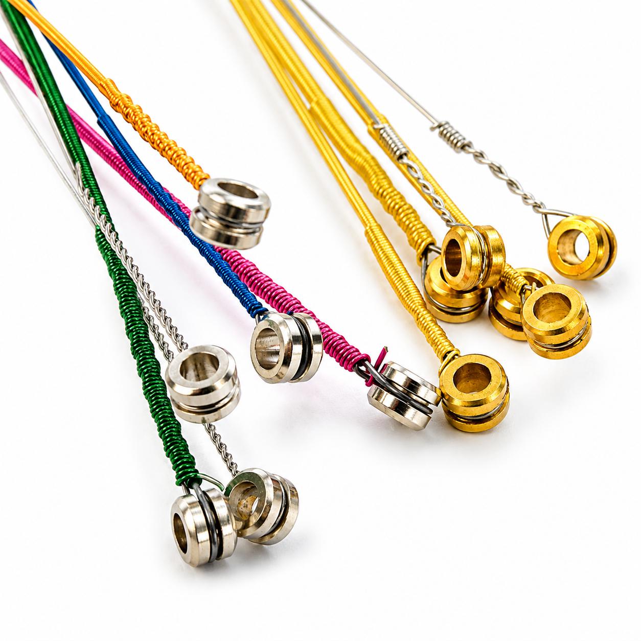Rust Resistant Acoustic Guitar Steel Coated Strings Kit - 3 Restring Sets (6 Strings/Pack, 0.2mm), 6 Picks Included, Comfortable Playing, Extended Service Life, Great for Beginners, Ideal for Daily Practice, 0.007 Inch, 0.2 Mm