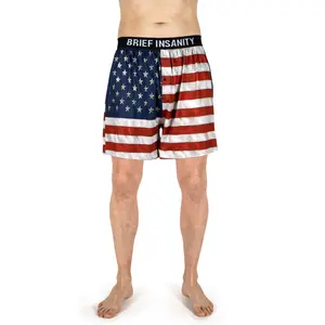 Men's American Flag Breathable Boxer Shorts Underwear