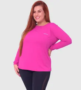 Plus Size P.E.T. Dry® Long-Sleeve Tee for Women with Anti-Odor & Quick-Dry Features