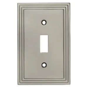 Cosmas 25053-SN Satin Nickel Single Toggle Switchplate Cover