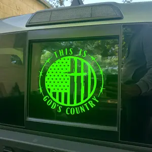 This Is God's Country Christian Cross American Flag Truck Window Decal Weather Resistant Fade Resistant Vinyl for Cars SUVs and Laptops