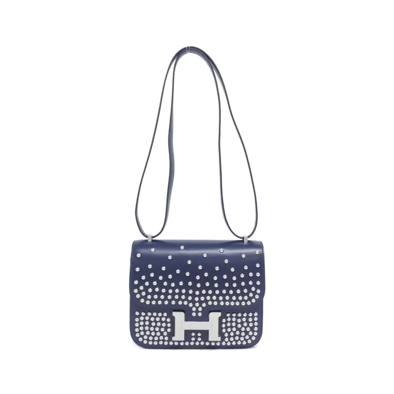 Pre-owned HERMÈS Calfskin Shoulder Bags Constance3 Mini Box Calf Shoulder Bag