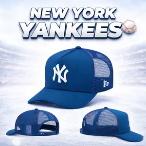 New Era MLB NY Yankees Baseball Cap – Breathable Mesh Trucker Hat, Adjustable Snapback Cap for Men Women, Lightweight Summer Outdoor Sport Cap, Gorras Para Hombres