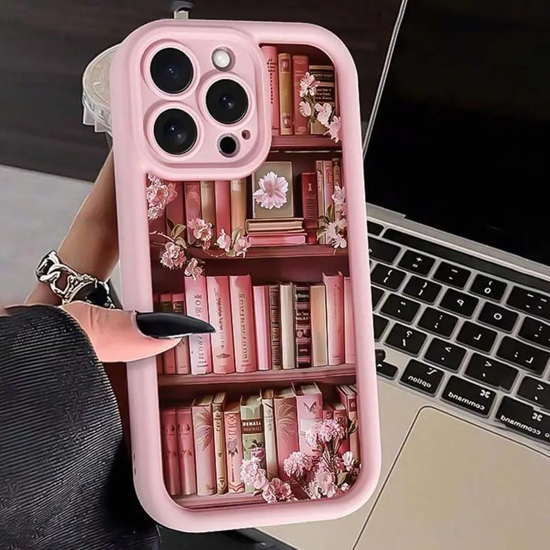 Book Design Phone Case, Anti-drop Cellphone Protective Case, Total Protective Shockproof Mobile Phone Cover for iPhone 17 Promax 16 Plus 15 14 13 12 11