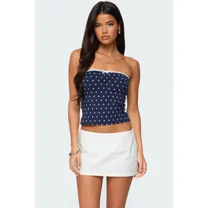 Built In Bra Polka Dot Top