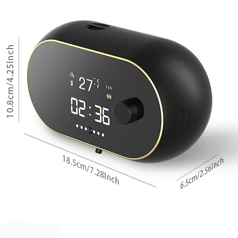 Automatic Soap Dispenser Foam Bathroom - Wall Mount Rechargeable Touchless Adjustable Smart Electric Dispenser with Clock/March Madness/Spring Break - Hygienic Solution for Kitchen/Bathroom