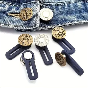 Random Color Pants Button Extension Clip, 6 Counts Mini Portable Creative Adjustable Durable Button, Simple Installation Button Suitable for Jeans, Trousers, Shorts, Pants