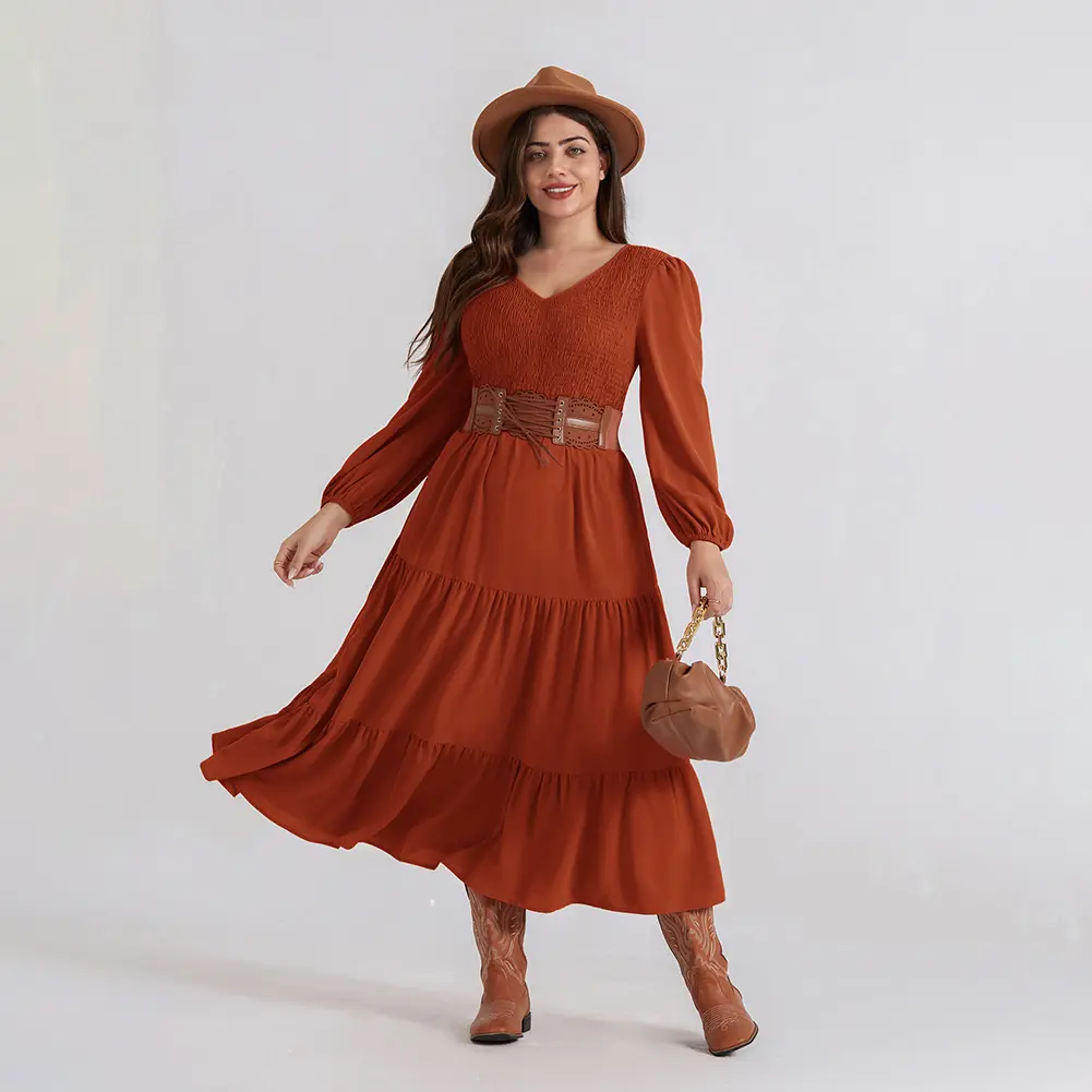 green emerald velvet dress PRETTYGARDEN Women Fall Long Sleeve Smocked Maxi Dress Casual Square N
