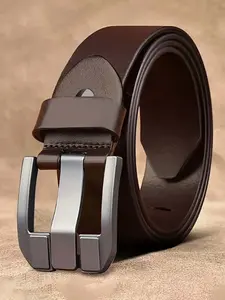 Men's Pin Buckle Belt, Casual Business Versatile, Durable PU Material, Daily Accessory, Perfect Gift, Adjustable Design, Soft Leather Feel, Pu Leather Belts, Casual Waist Belt