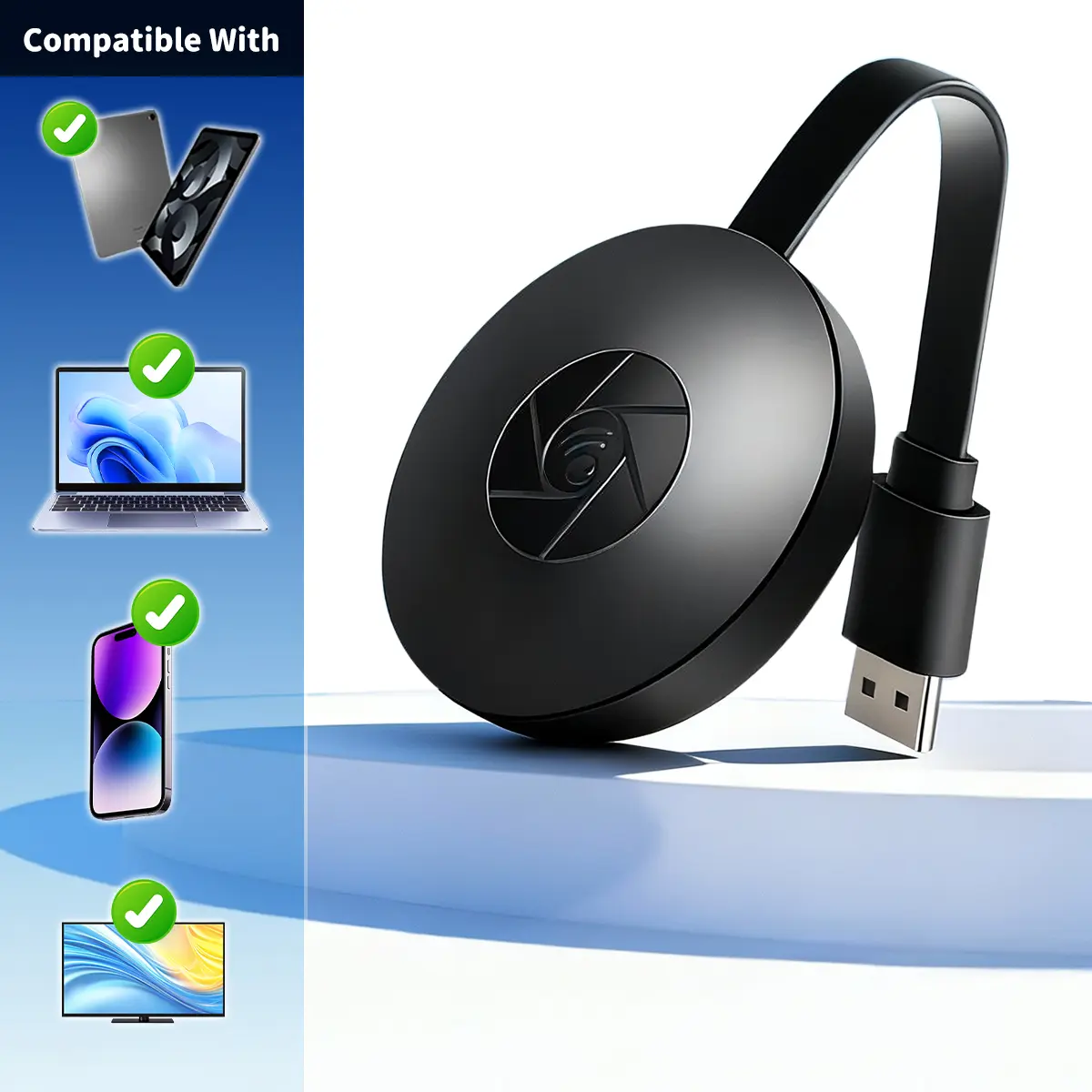 Wireless HDMI Transmitter, 1080P Full HD Screen Mirroring Adapter, Plug & Play, Dual Mode, 2.4G WiFi, Compatible with Phone, Laptop, Tablet to TV/Projector for Home, Office & Gaming, Streaming Stick, Electronic Gadgets